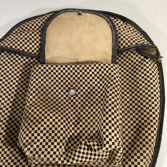 Vintage JC Higgins Mohawk Wooden Tennis Racket Racquet With Checkered Case - Picture 9 of 12